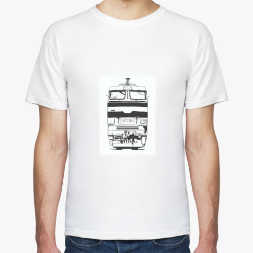 Футболка с принтом электровоз Теремок