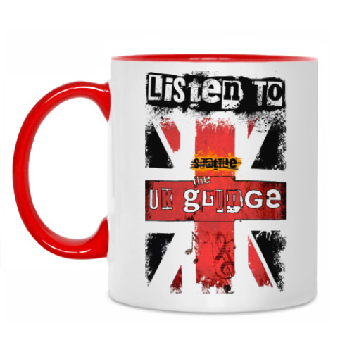 Кружка с принтом Listen To The UK Grunge