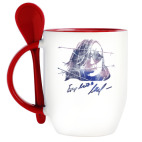 Кружка с ложкой Егор Летов -ГрОб