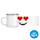 Кружка металлическая белая (круговая запечатка)