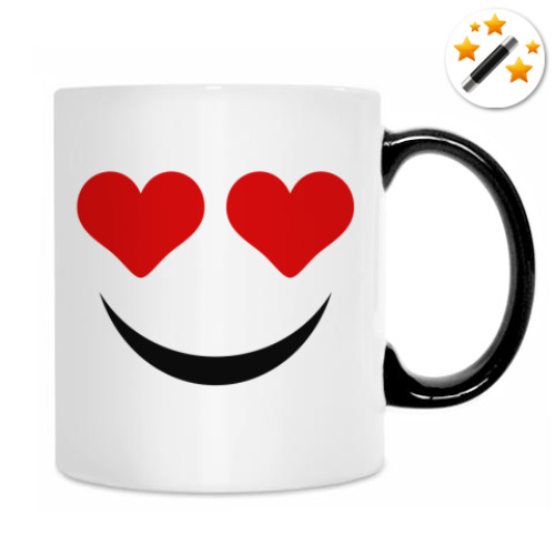 Кружка-хамелеон с принтом Улыбка