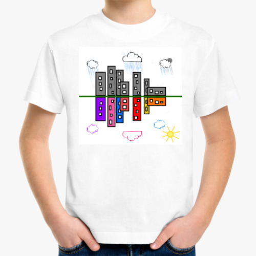 Детская футболка с принтом отражение