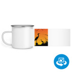 Кружка металлическая белая (круговая запечатка)