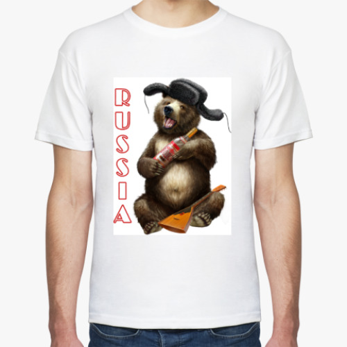 Футболка с принтом  Russia