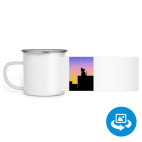 Кружка металлическая белая (круговая запечатка)