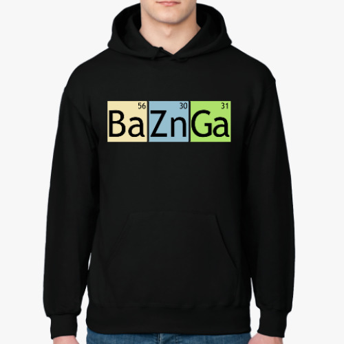 Толстовка худи с принтом Bazinga! (BaZnGa)