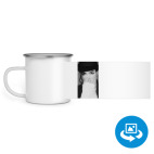 Кружка металлическая белая (круговая запечатка)