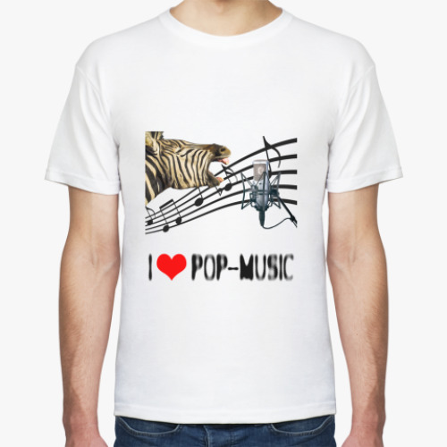 Футболка с принтом 'I Love Pop'