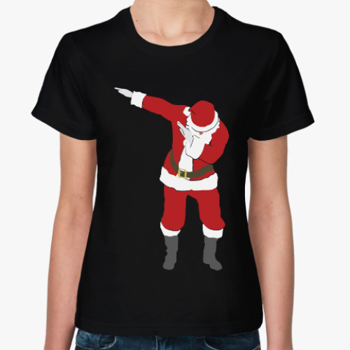 Женская футболка с принтом дед мороз