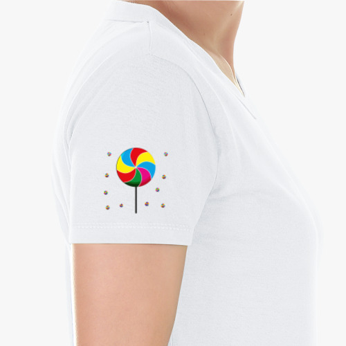 Классическая футболка с принтом Caramel on a stick