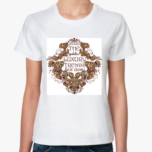 Классическая футболка с принтом Дизайн