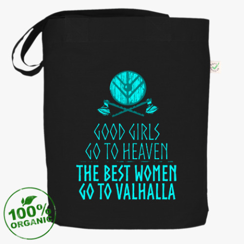 Сумка шоппер с принтом The best women go to Valhalla