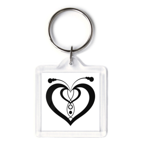 Брелок с принтом Сердца
