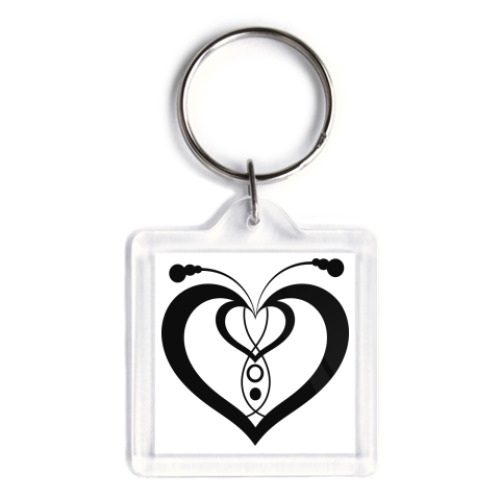 Брелок с принтом Сердца