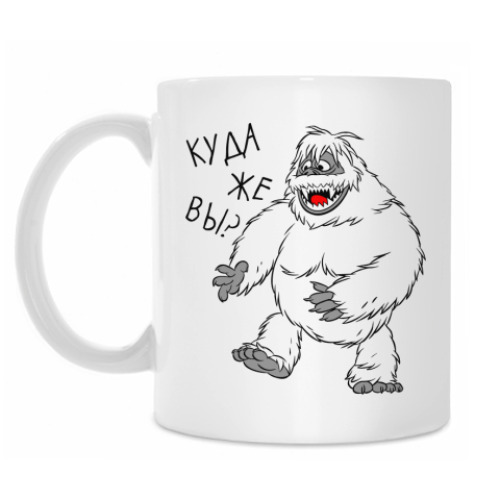 Кружка с принтом Снежный человек