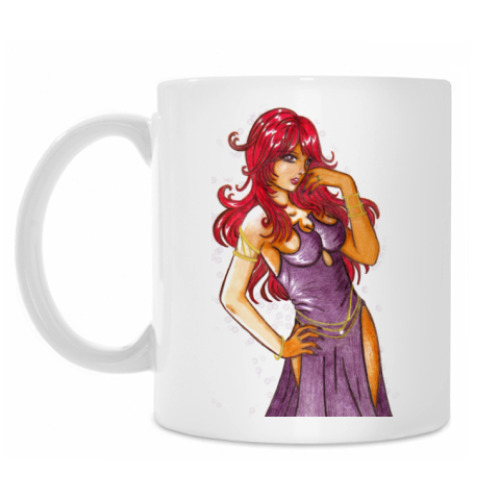 Кружка с принтом Девушка