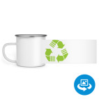 Кружка металлическая белая (круговая запечатка)