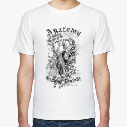 Футболка с принтом Anatomy Organic Vintage
