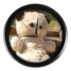 Настенные часы (без цифр) Осенний медвежонок