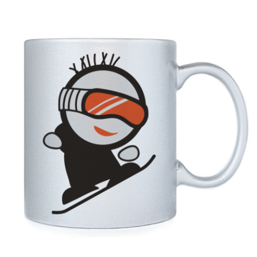 Кружка с принтом snowboard