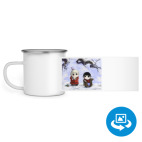 Кружка металлическая белая (круговая запечатка)