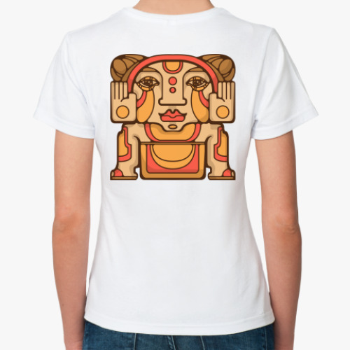 Классическая футболка с принтом Индеец