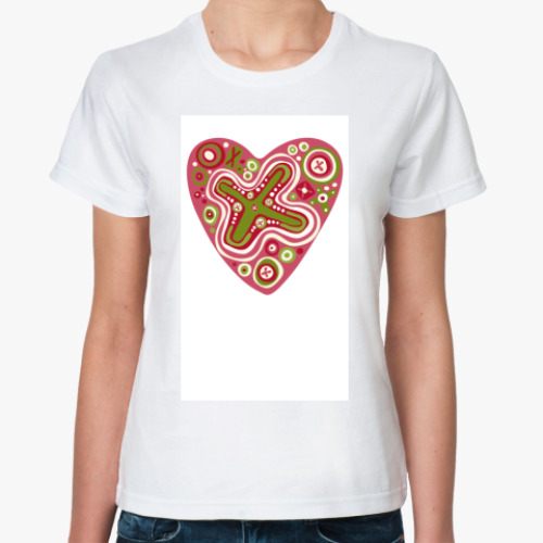 Классическая футболка с принтом  Сердце