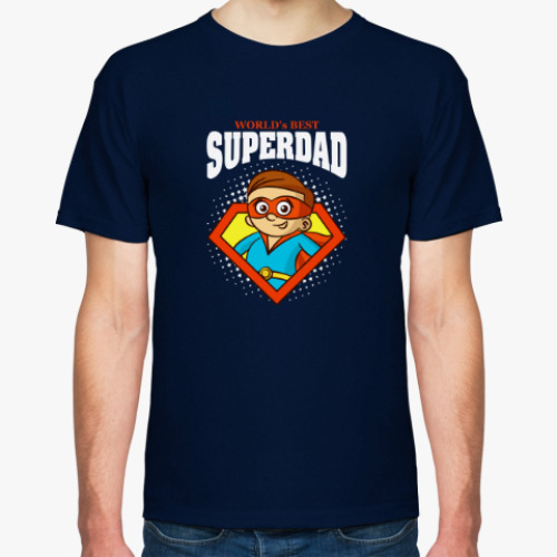 Футболка с принтом SUPERDAD world's best