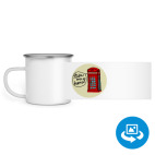 Кружка металлическая белая (круговая запечатка)