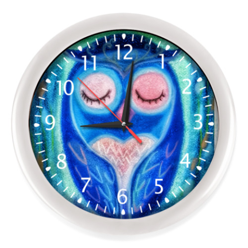 Настенные часы с принтом 'Умная головушка'