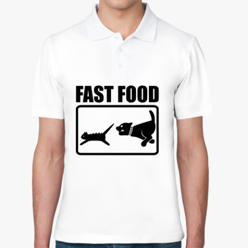 Рубашка поло с принтом  Fast food