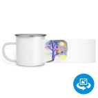 Кружка металлическая белая (круговая запечатка)