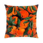 Подушка 35x35 см Яркие мандарины акварель
