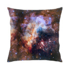 Подушка 35x35 см с цветной обратной стороной Космос