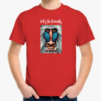 Детская классическая футболка Бабуин