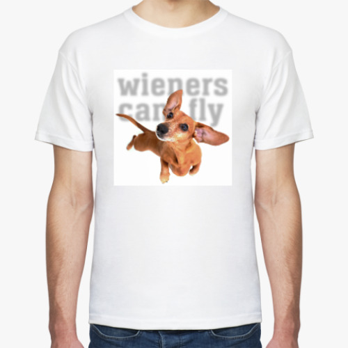 Футболка с принтом Wieners Can Fly