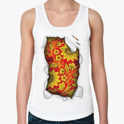Женская майка с принтом  'Русский орнамент'