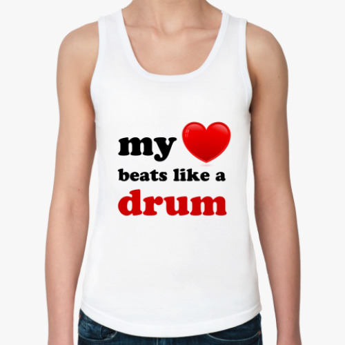 Женская майка с принтом like a drum