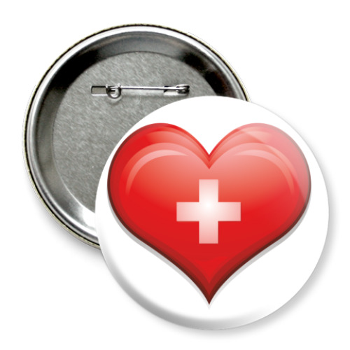 Значок 75мм с принтом Любовь