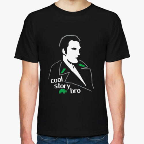 Футболка с принтом  Зеленый Слоник