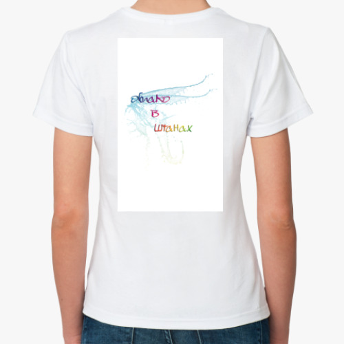 Классическая футболка с принтом rainbow