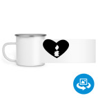 Кружка металлическая белая (круговая запечатка)