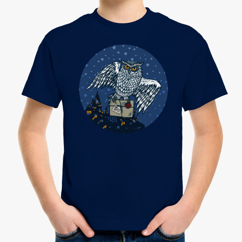 Детская футболка с принтом Совиная почта