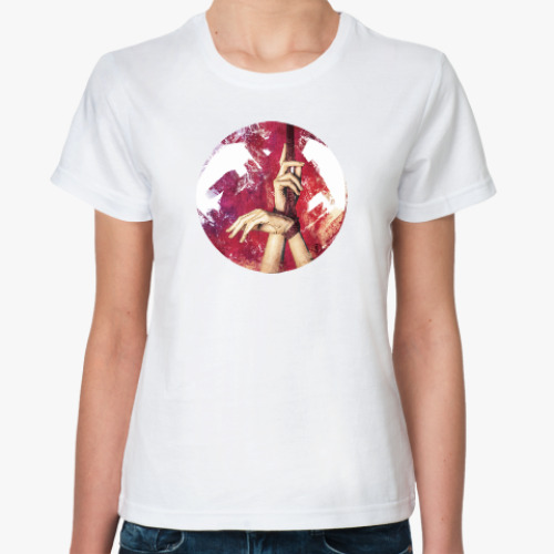 Классическая футболка с принтом Связанные руки