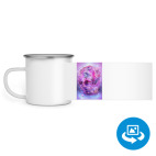 Кружка металлическая белая (круговая запечатка)