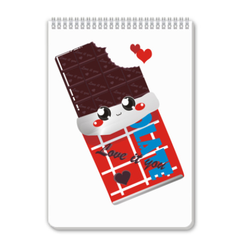 Блокнот с принтом Шоколадка