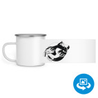 Кружка металлическая белая (круговая запечатка)