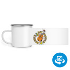 Кружка металлическая белая (круговая запечатка)