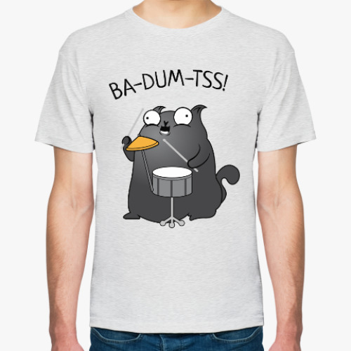 Футболка с принтом Кот Ba-Dum-Tss!