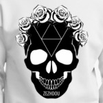 череп с розами